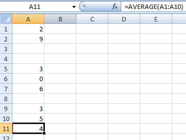 Average function